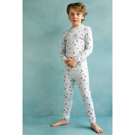Coccoli Kid Long Sleeved Cotton TENCEL™ Modal Pyjama Winter On Light Blue