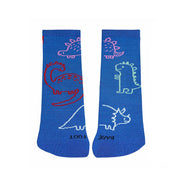 Condor Barefoot Fancy Short Socks Navy Dinosaur