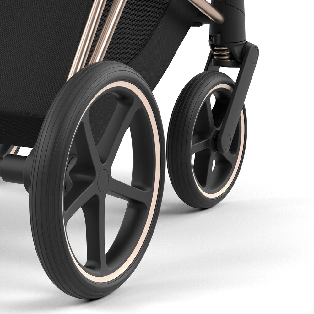 Cybex Priam 4 Stroller Rose Gold/Sepia Black + Priam Lux Carry Cot Sepia Black + Cloud G Saving Bundle