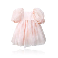 Dolly By Le Petit Dreamy Babydoll Puff Dress Pink Clouds
