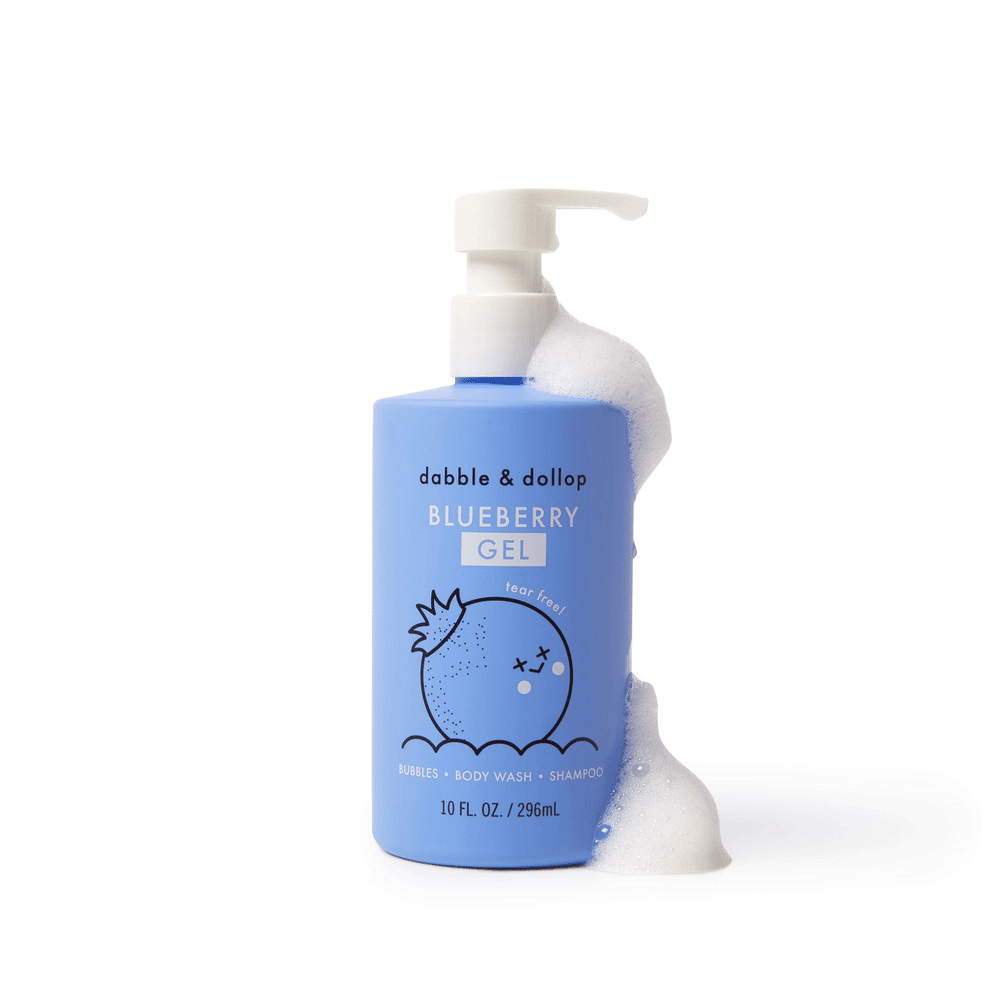 Dabble & Dollop All-Natural Shampoo, Body Wash & Bubbles Blueberry