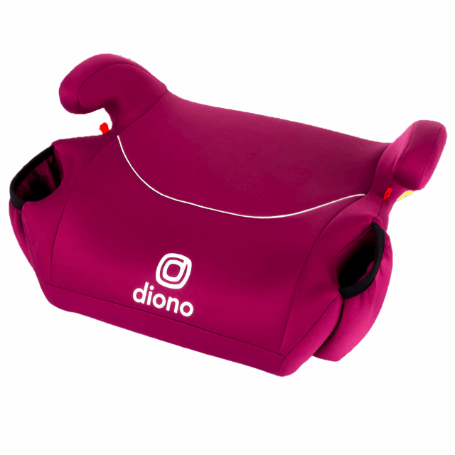 Diono Solana backless booster car seat in magenta with padded side wings