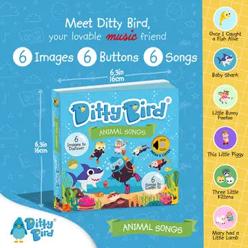 Ditty Bird Sound Book Animal Songs USB-C Rechargeable