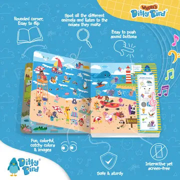Ditty Bird Sound Book Where's Ditty Bird USB-C Rechargeable