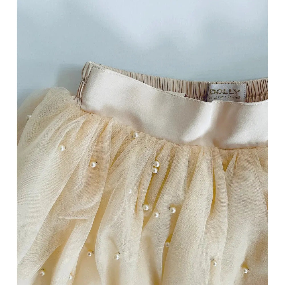 Dolly By Le Petit Pearl 2-Cute Tulle Dress Cream