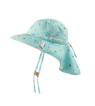 Flapjackkids Kids Sun Hat With Neck Cape Seaside