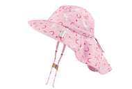 Flapjackkids Kids Sun Hat With Neck Cape Unicorn