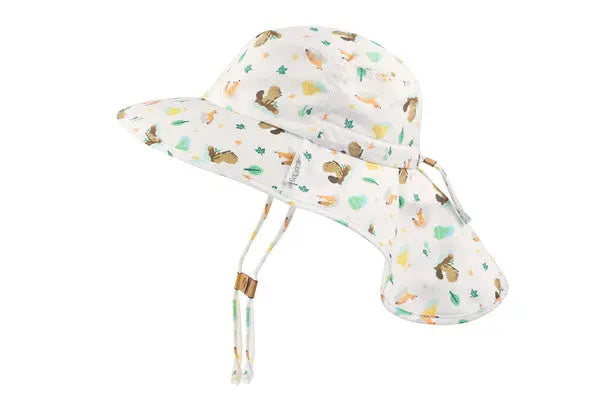 Flapjackkids Kids Sun Hat Wth Neck Cape Beaver