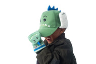 Flapjackkids Knitted Fingerless Gloves W/Flap Dinosaur