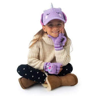 Flapjackkids Knitted Fingerless Gloves W/Flap Unicorn