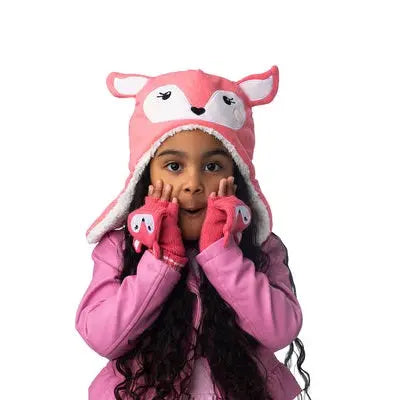 FLAPJACKKIDS KIDS & BABY REVERSIBLE SHERPA HAT BUNNY & DEER - baby enRoute