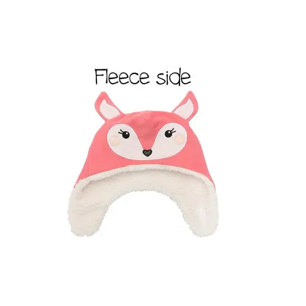 Flapjackkids Reversible Kids Sherpa Hat Bunny & Deer