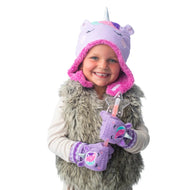 Flapjackkids Reversible Kids Sherpa Hat Unicorn & Narwhal