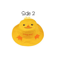 Flapjackkids Reversible Kids Sun Hat Cow & Yellow Duck