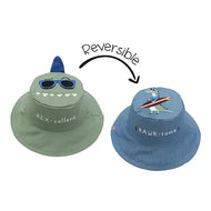 Flapjackkids Reversible Kids Sun Hat Dinosaur & Surfer Dino