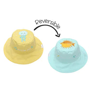 Flapjackkids Reversible Kids Sun Hat Fish & Jellyfish