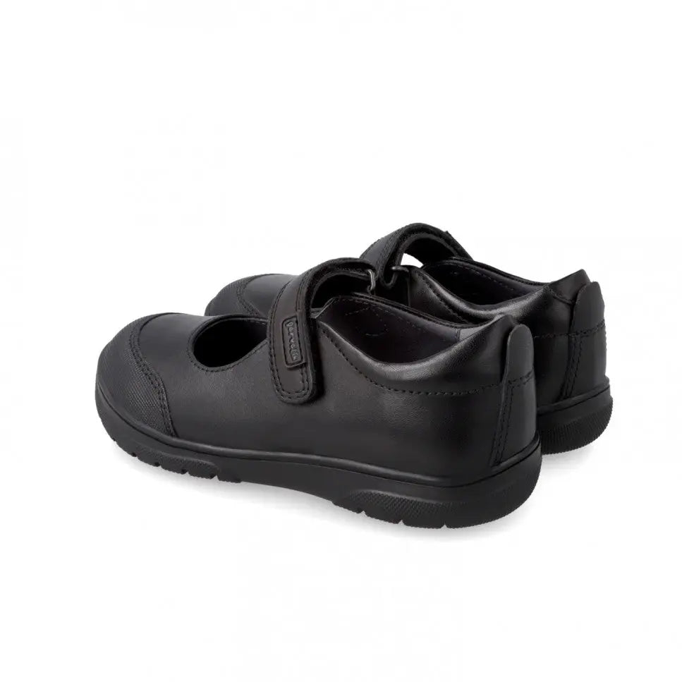 Garvalin Napa children's school shoes, black, Velcro straps