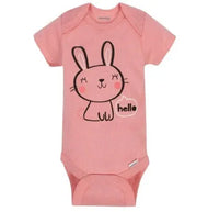 Gerber Short Sleeve Baby Bodysuit Hello
