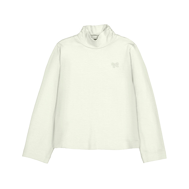 Mayoral viscose basic turtleneck cream long sleeve top