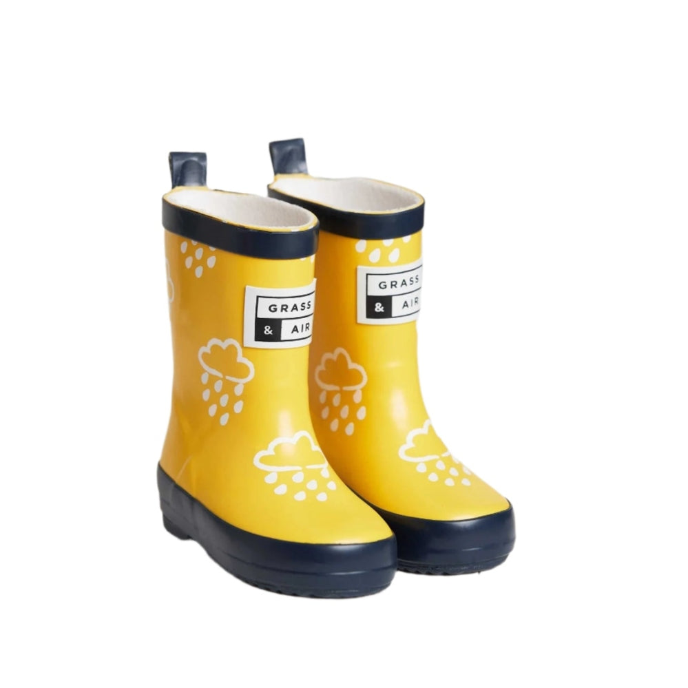 Grass & Air Color Revealing Kids Rain Boots Yellow