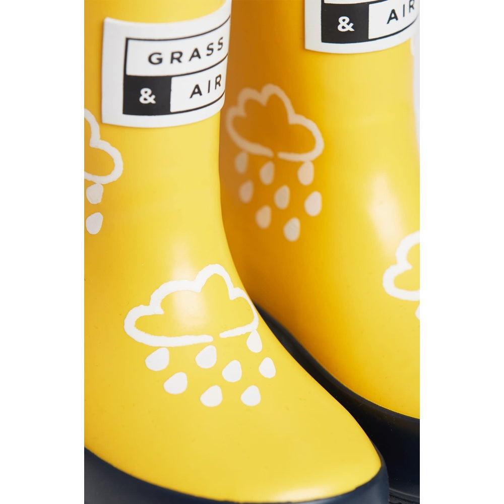 Grass & Air Color Revealing Kids Rain Boots Yellow