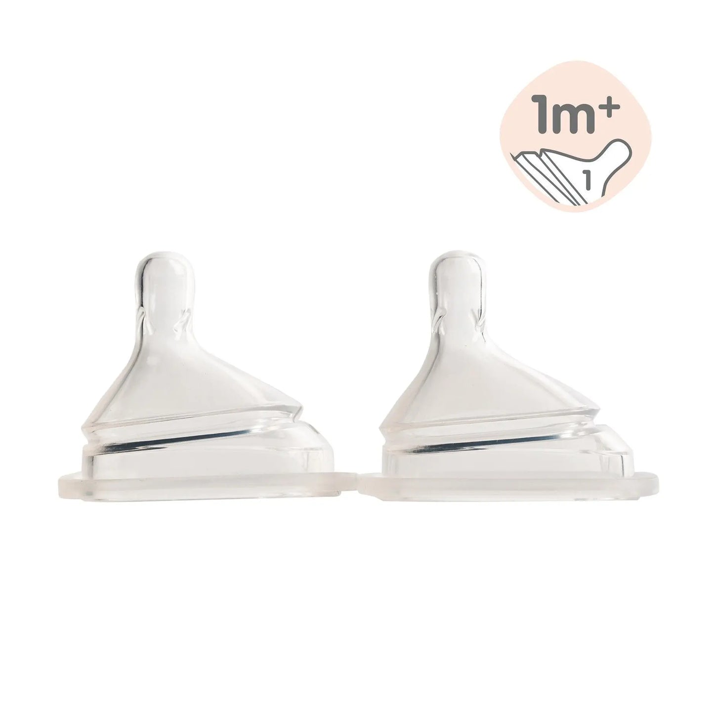 Hegen teat, clear silicone, 2-pack