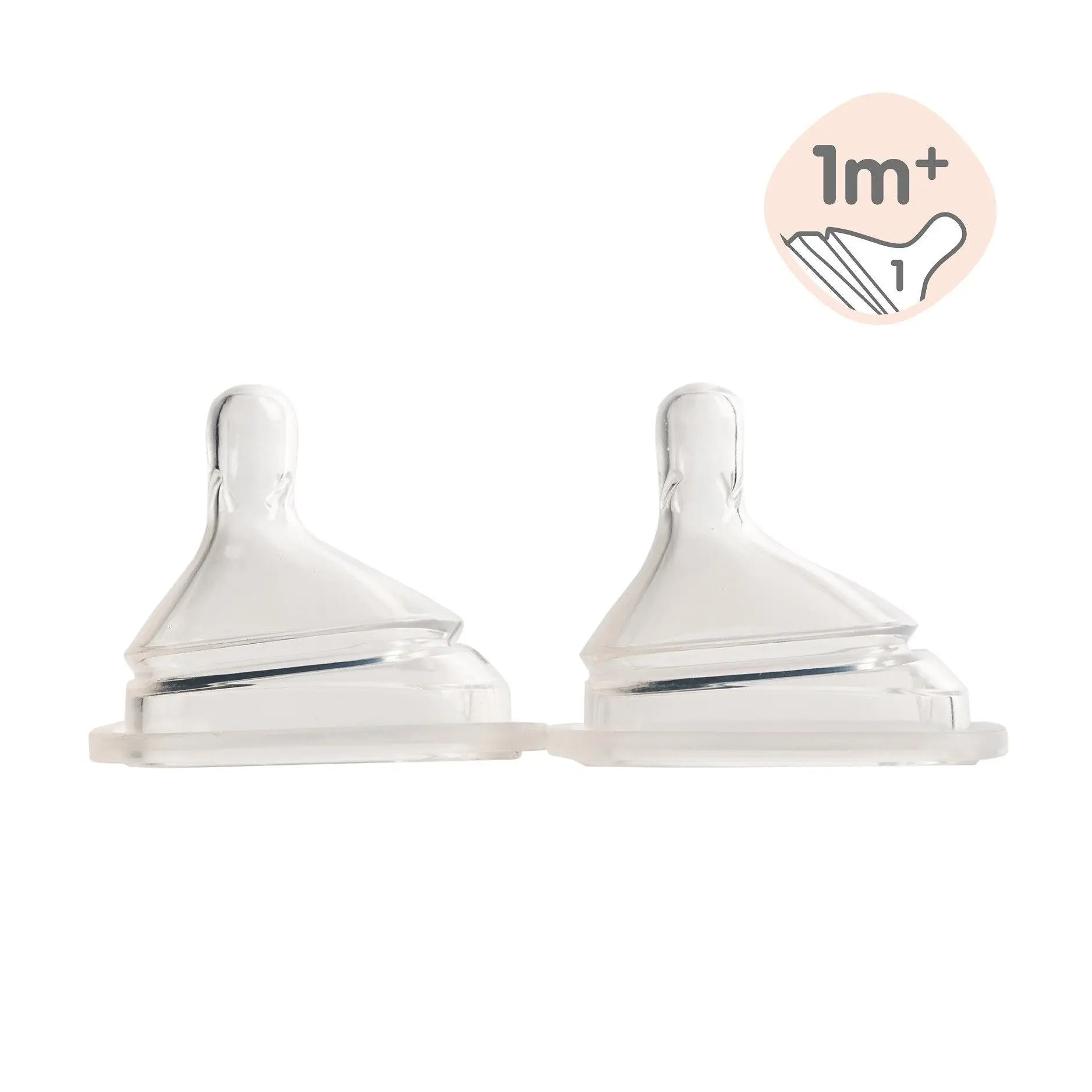 Hegen teat, clear silicone, 2-pack