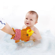 Hape Teddy And Duck Bath Mitt Set