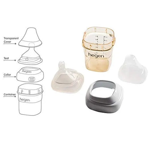 HEGEN PCTO baby feeding bottle PPSU 240 ml (8 oz) 2-pack with nipples and caps