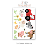 Hello Beautiful Designs Barnyard Animals Nursery Wall Stickers