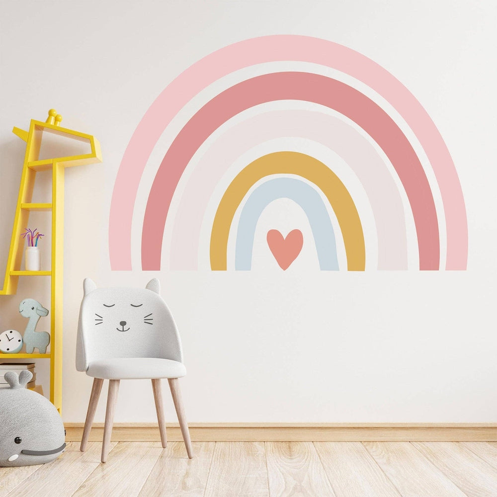 Hello Beautiful Designs Beautiful Pink Rainbow Nursery Wall Art Sticker