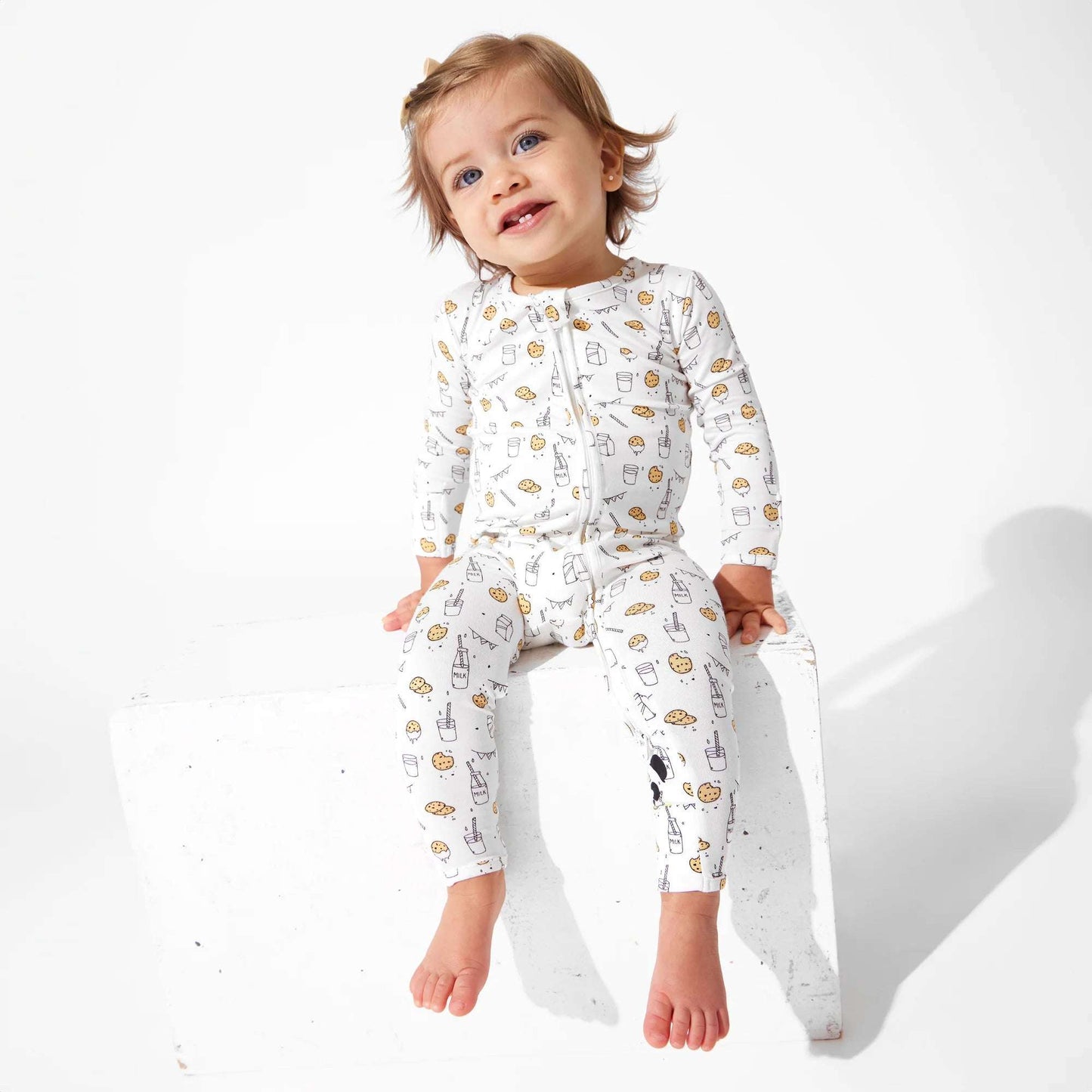 BELLABU BEAR MILK AND COOKIES ORIGINAL BAMBOO CONVERTIBLE FOOTIE - baby enRoute