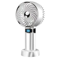 I2 Handheld 5 Speed Lithium Battery Fan With Digital Display