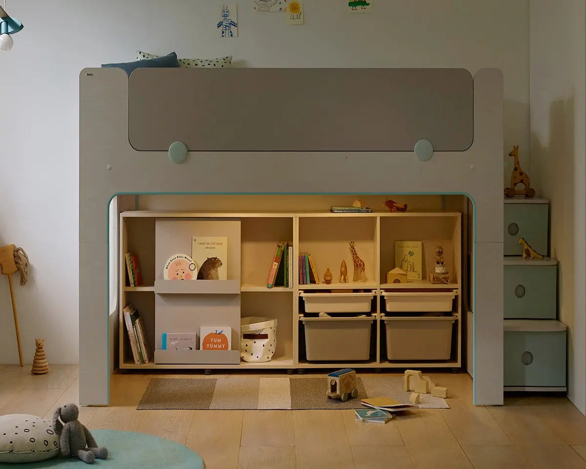 Iloom Cabin Bunk Bed (Stair Type, Lighting)