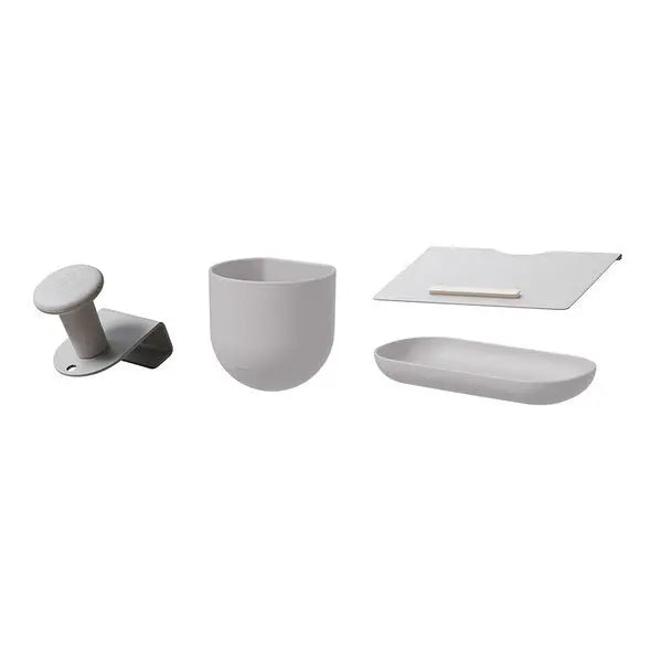 Iloom Jerome Motion Desk four-piece gray desk accessory set