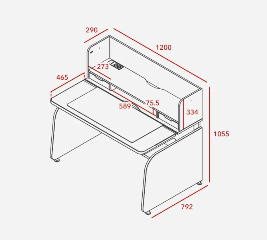 Iloom Linki Plus Smart Desk+ 1200W 1 Story Smart Desk Set (Multi Shelf) W. Desk Pad