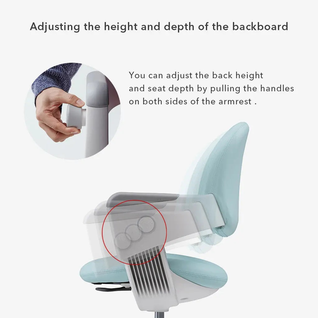 Iloom Ringo I Chair (Fixed Center Bar + Rotating Caster + Footrest)