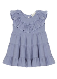 Isobella And Chloe Perry Pretty Cotton Gauze Dress Purple