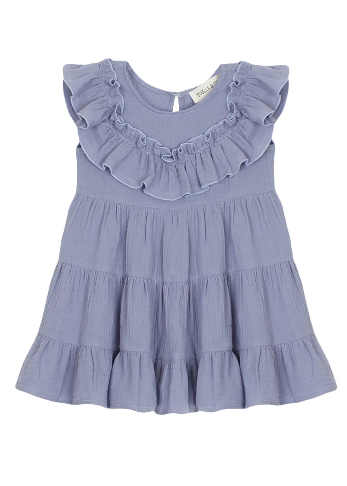 Isobella And Chloe Perry Pretty Cotton Gauze Dress Purple