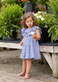 Isobella And Chloe Perry Pretty Cotton Gauze Dress Purple