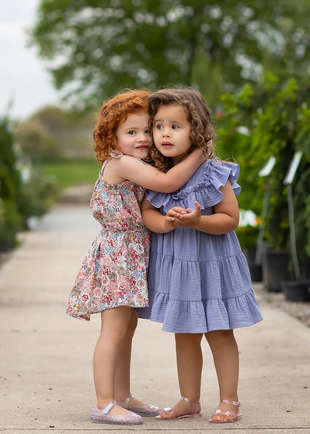 Isobella And Chloe Perry Pretty Cotton Gauze Dress Purple