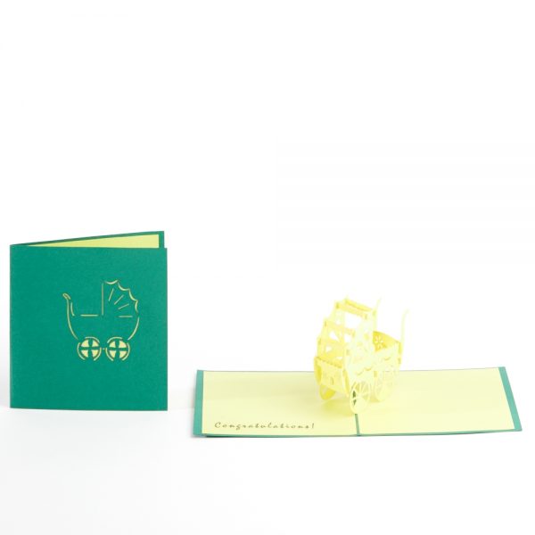 Intricate Greetings Cards Baby Carriage