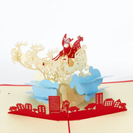 Intricate Greetings Cards Santa Clause Delivery