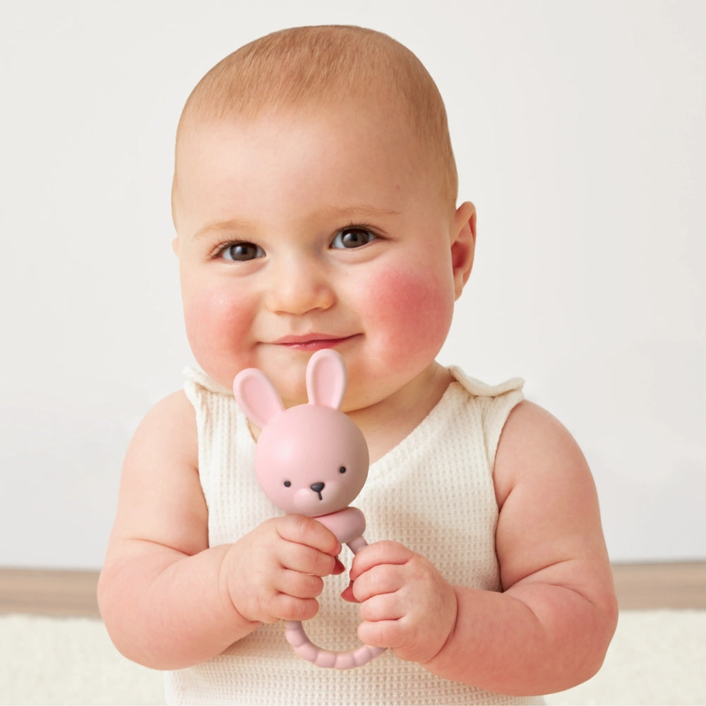 Itzy Ritzy Sweetie Rattle Pink Bunny