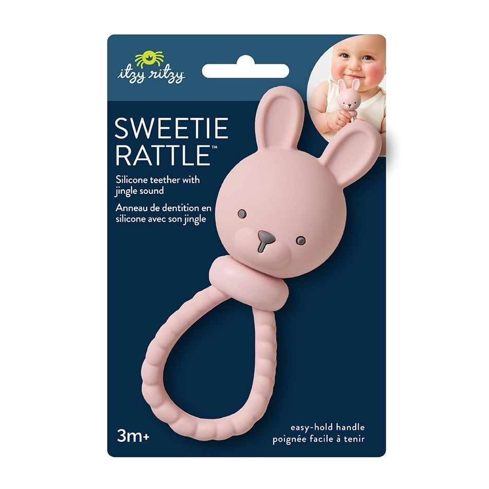 Itzy Ritzy Sweetie Rattle Pink Bunny