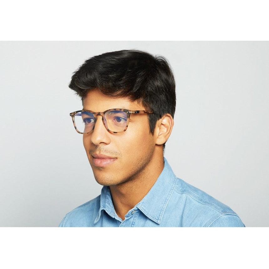 IZIPIZI Screen Adult #E Light Tortoise eyeglasses with tortoise acetate frame