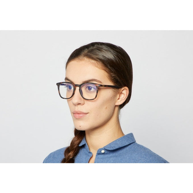 Izipizi Screen Adult E tortoise eyeglasses with blue light filter lenses