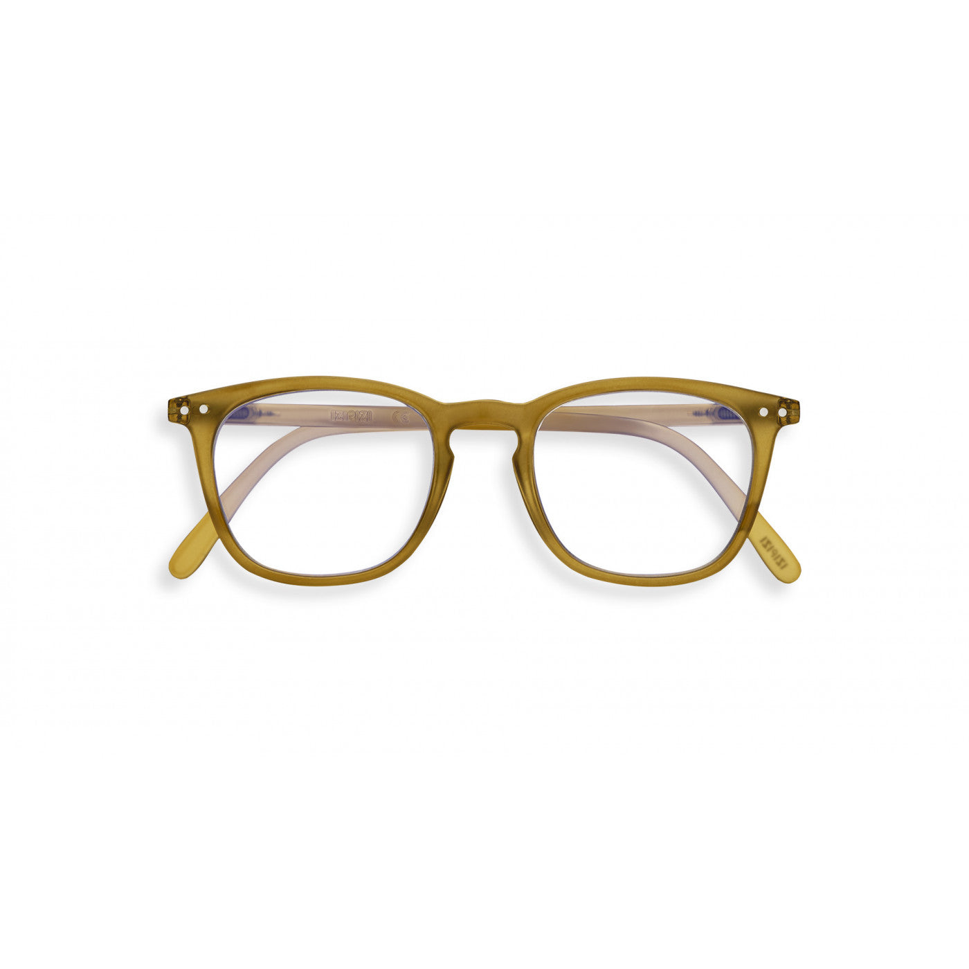 IZIPIZI Screen #E Bottle Green glasses with full-rim frame and clear lenses