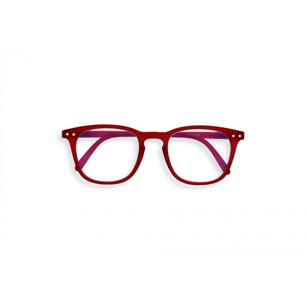 Izipizi Screen Junior #E red kids' glasses with translucent frame