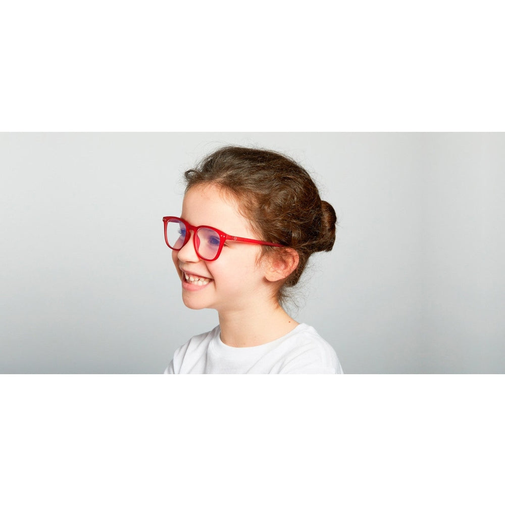 Izipizi Screen Junior Red kids' eyeglasses with bold red plastic frames